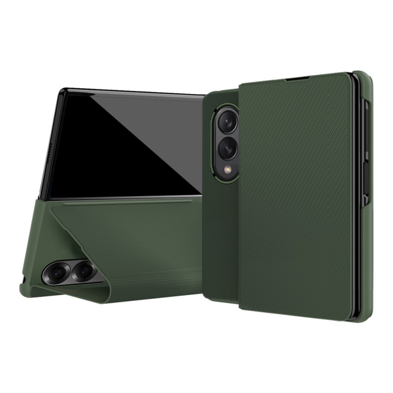 Funda para Samsung Galaxy Z Fold 8 con efecto de fibra de aramida y soporte integrado