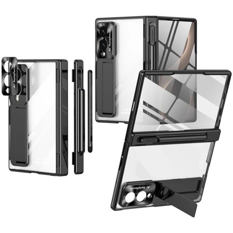 Funda transparente para Samsung Galaxy Z Fold 8 con protección para la bisagra y lápiz óptico