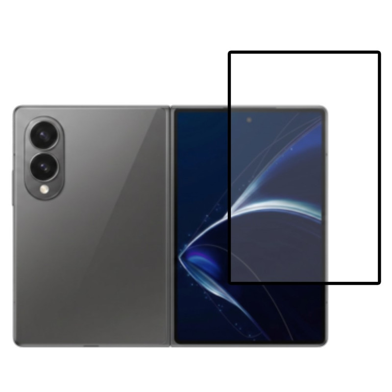 Protector de pantalla de cristal templado para la pantalla externa del Samsung Galaxy Z Fold 8 (borde negro)