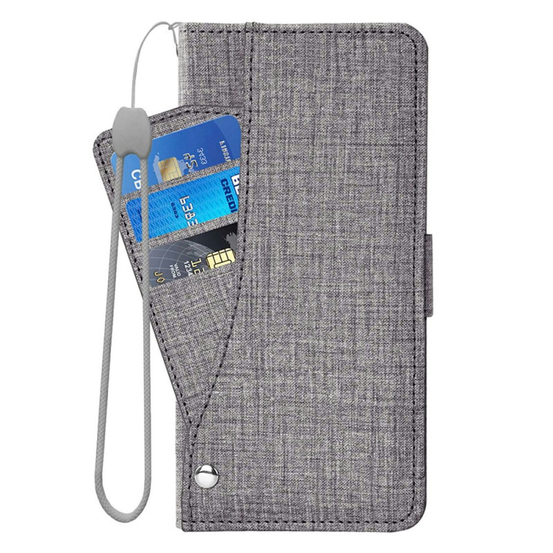Housse Samsung Galaxy A27 5G Effet Jean et Porte-Cartes Rotatif
