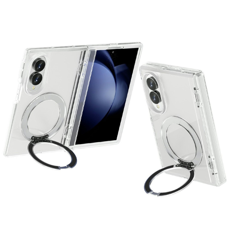 Funda magnética con purpurina para Samsung Galaxy Z Fold 8 con soporte giratorio