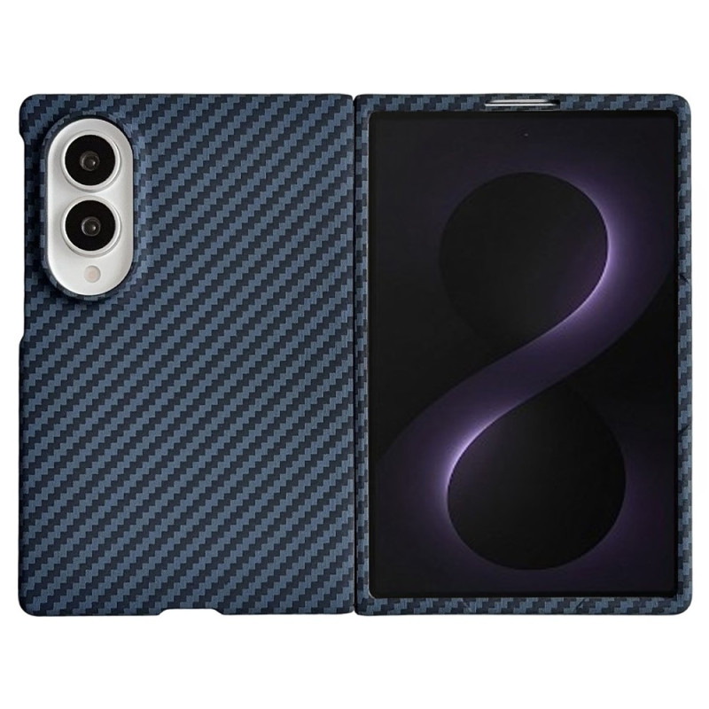 Funda magnética para Samsung Galaxy Z Fold 8 con efecto fibra de carbono y cristal templado