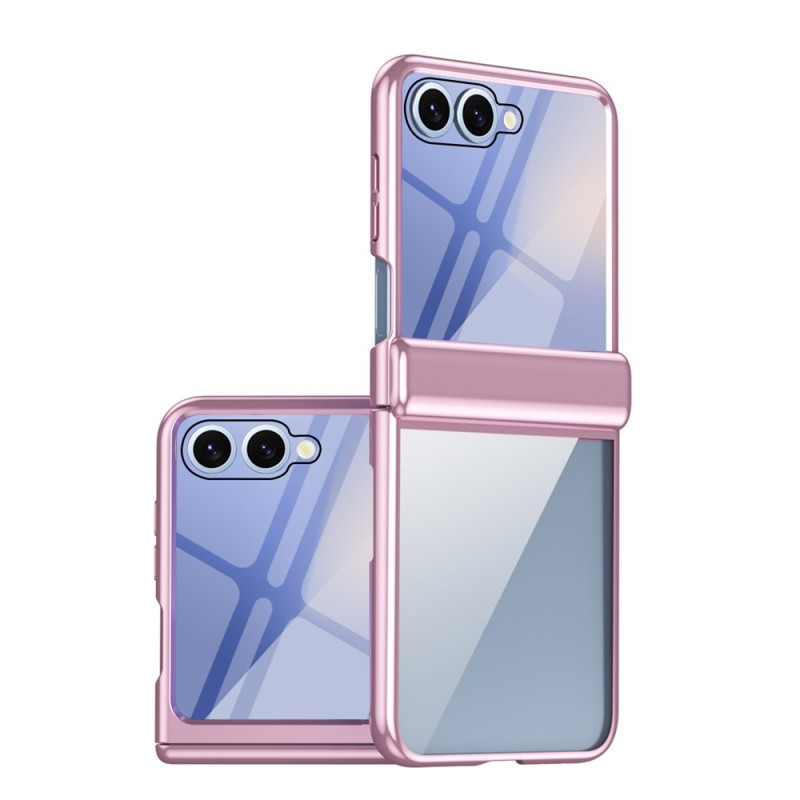 Funda transparente para Samsung Galaxy Z Flip 8 con protección para la bisagra y cristal templado