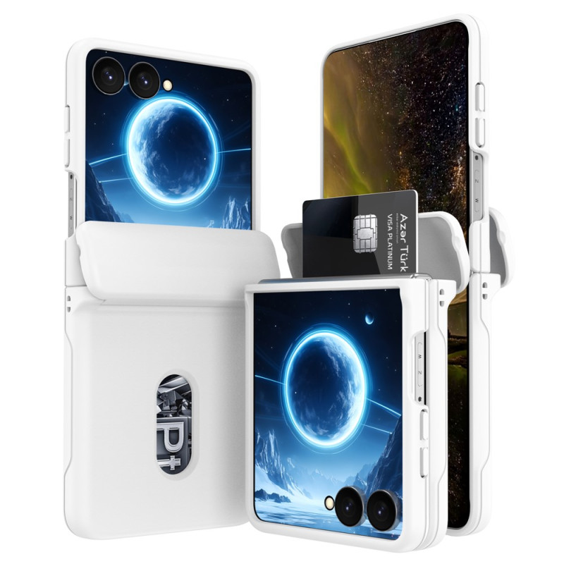 Funda para Samsung Galaxy Z Flip 8 con protección para la bisagra con resorte y tarjetero