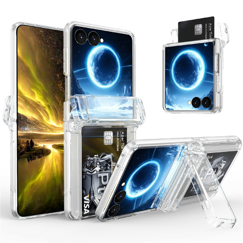 Funda para Samsung Galaxy Z Flip 8 con tarjetero y soporte