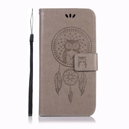 Funda Huawei Y5 2019 efecto cuero búho pegajoso