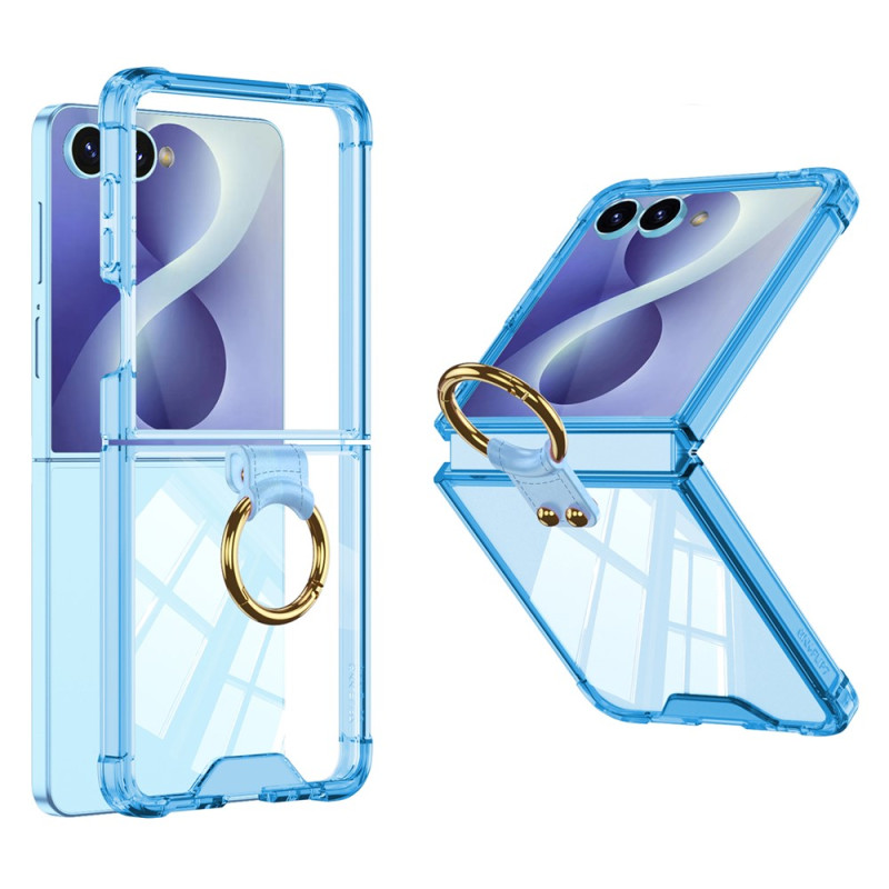Funda para Samsung Galaxy Z Flip 8 con anillo de soporte de GKK