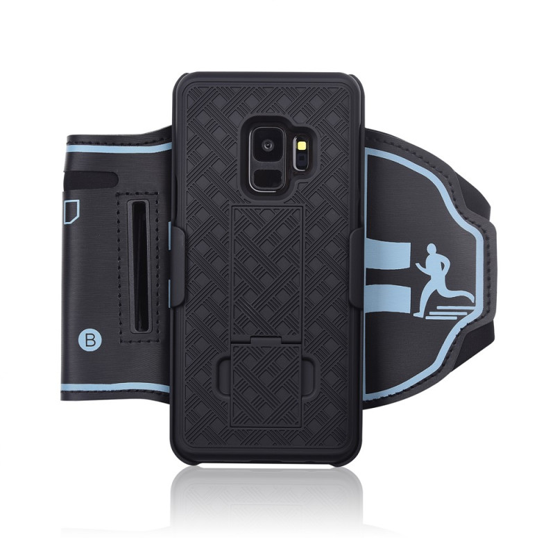 Funda deportiva con funda rígida y soporte para Samsung Galaxy S9