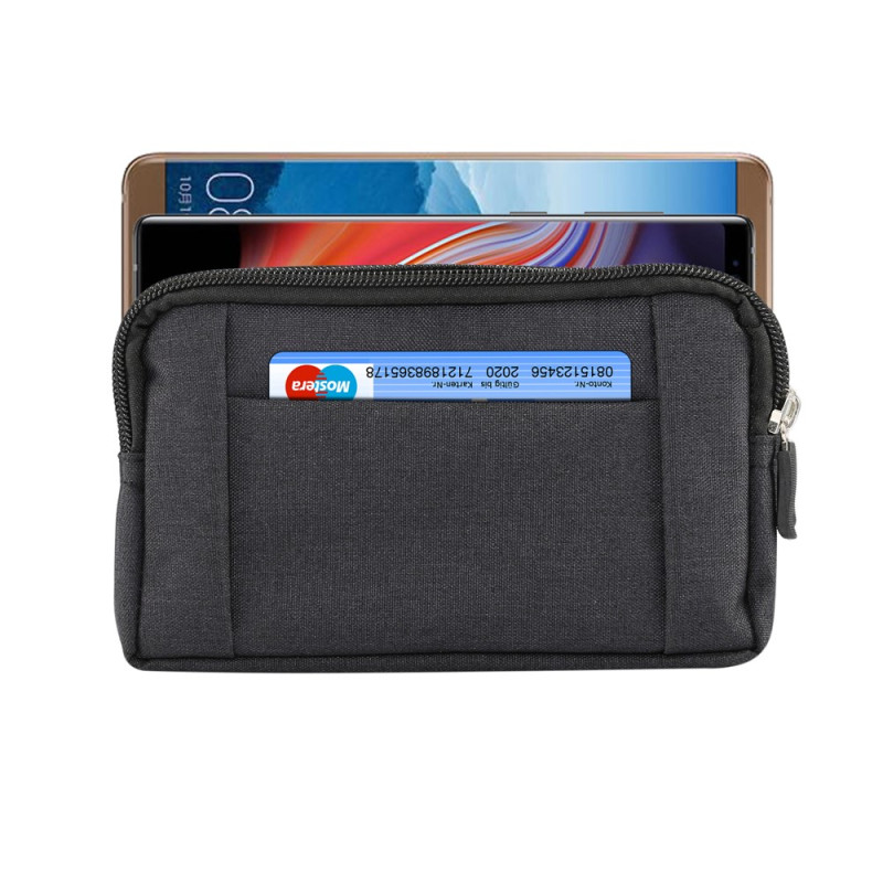 Funda táctica MOLLE universal con mosquetón para smartphones de 5,5 a 6,3 pulgadas