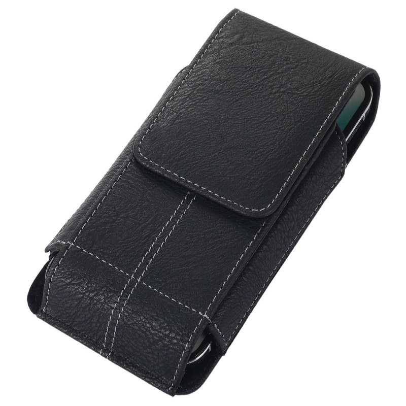 Funda vertical para el cinturón con clip giratorio y tarjetero para smartphones de 6,0 a 7,0 pulgadas