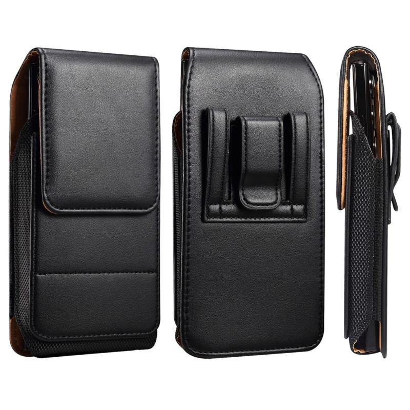 Funda universal vertical para el cinturón con tarjetero para smartphones de 7,2 pulgadas