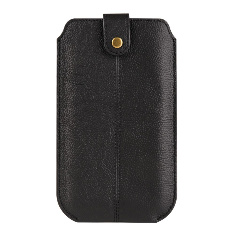 Funda de cuero auténtico para el cinturón para smartphone de 6,7 pulgadas con tarjetero