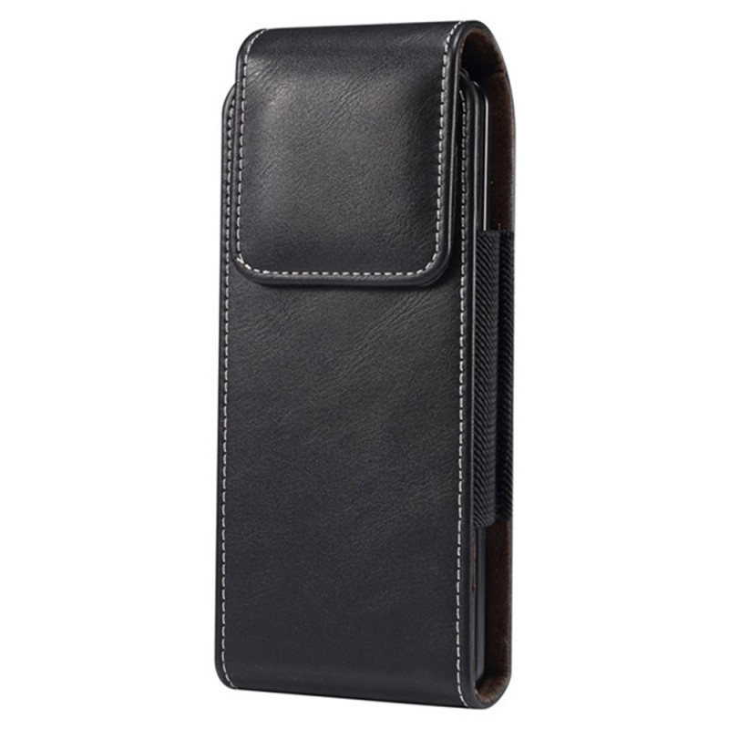 Funda vertical de cuero PU para smartphone plegable (talla S)