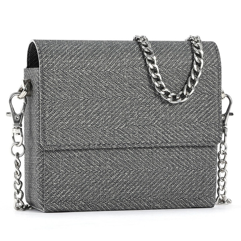 Bolso bandolera de cuero PU para smartphone con cadena metálica VILI