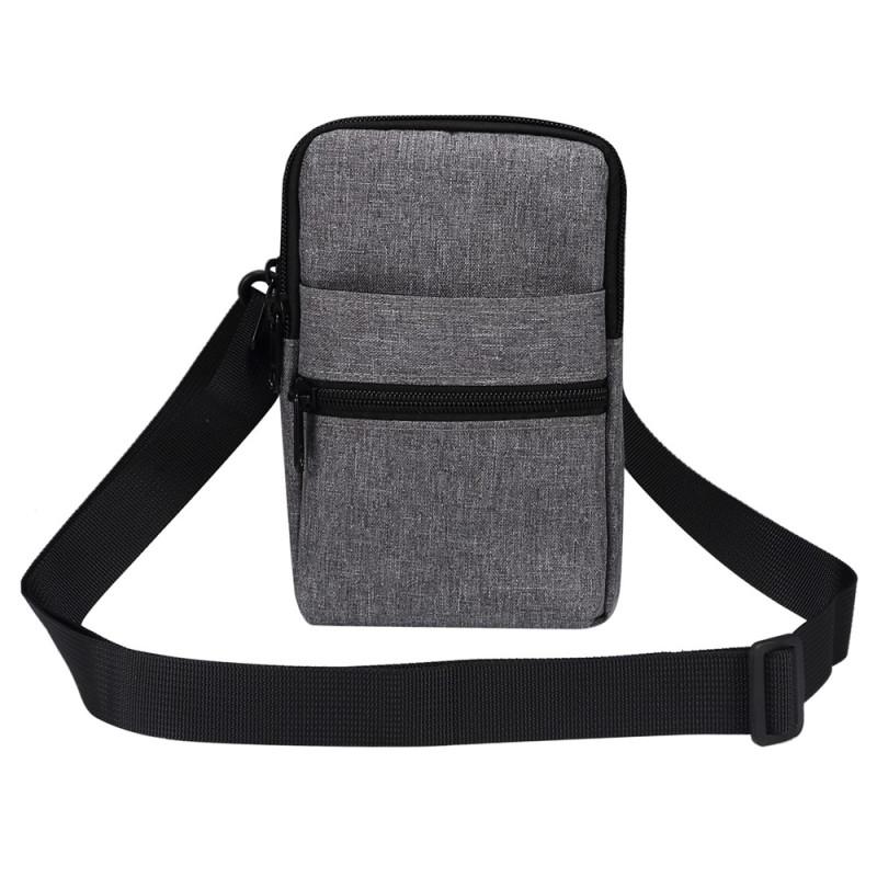 Bolso bandolera y riñonera de denim impermeable para smartphones de hasta 7,2 pulgadas