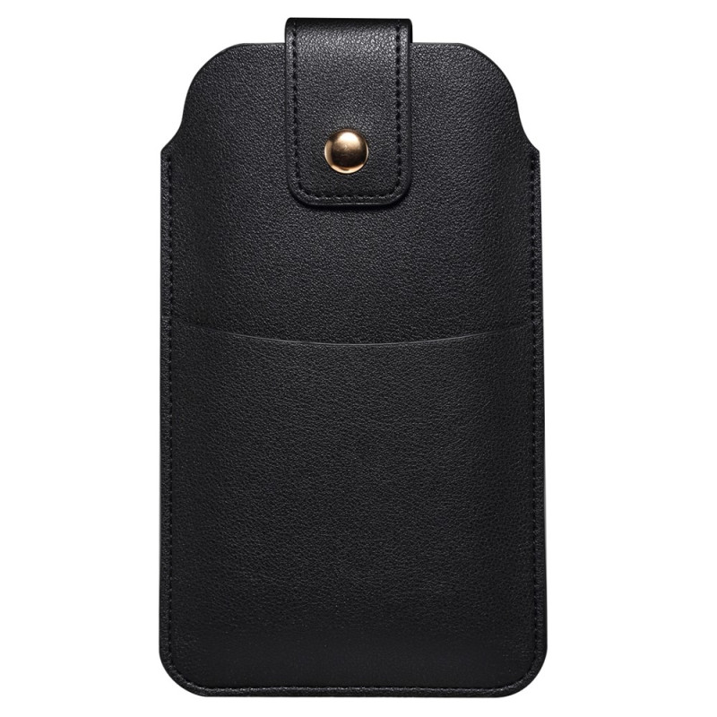 Funda de cinturón ultradelgada de microfibra de cuero para smartphones de 5,4 a 6,1 pulgadas (talla S)