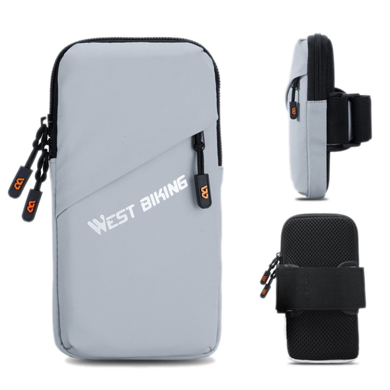 Brazalete deportivo para smartphone con bolsillo de almacenamiento WEST BIKING