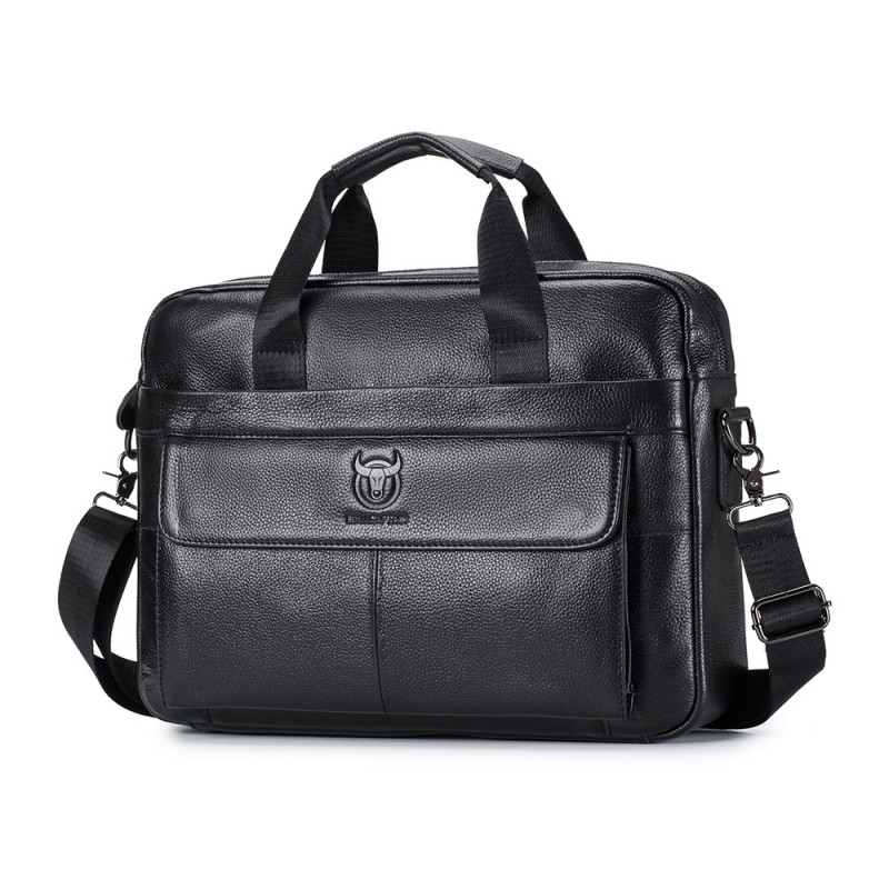 Maletín de cuero de 15-16" para hombre, modelo BULLCAPTAIN