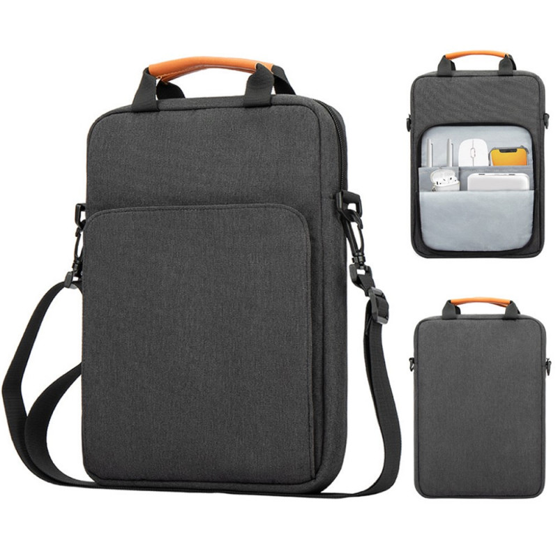 Mochila para portátil de 13,3 pulgadas, con bandolera vertical, de tejido Oxford