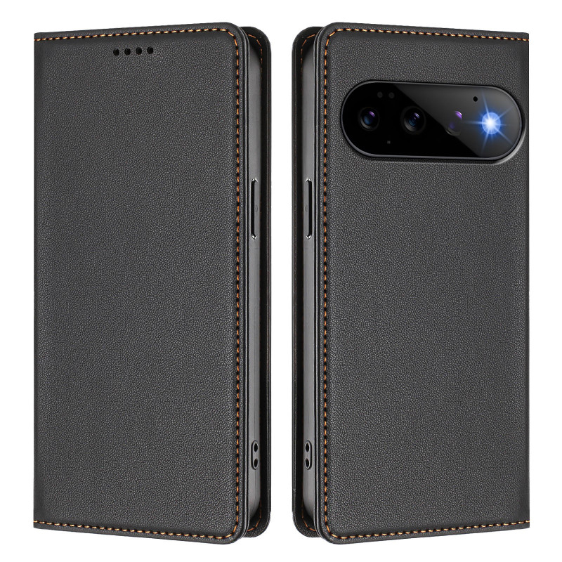 Funda tipo flip para Google Pixel 11 Pro / 11 con efecto de cuero liso