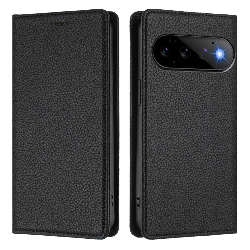 Funda tipo flip para Google Pixel 11 Pro / 11 con efecto piel de litchi