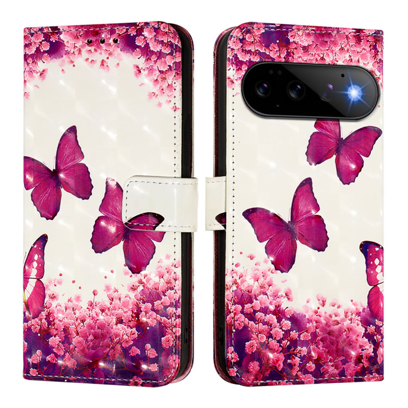 Funda para Google Pixel 11 Pro / 11 con mariposas rojas