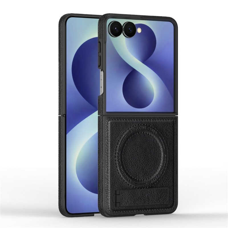 Funda para Samsung Galaxy Z Flip 8 con efecto piel y soporte