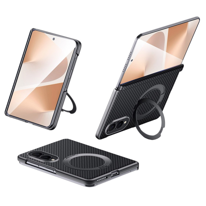 Funda de fibra de carbono para Samsung Galaxy Z Fold 8 con soporte SULADA