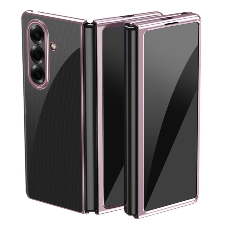 Funda transparente para Samsung Galaxy Z Fold 8 Ultra con bordes con efecto metálico