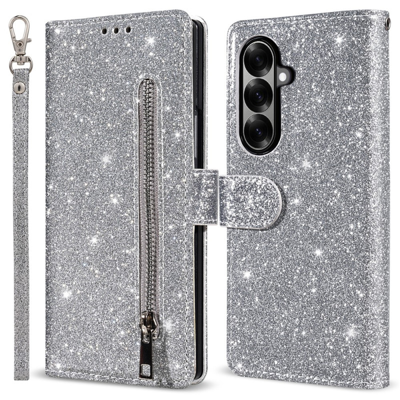 Funda para Samsung Galaxy Z Fold 8 Ultra con purpurina y cordón