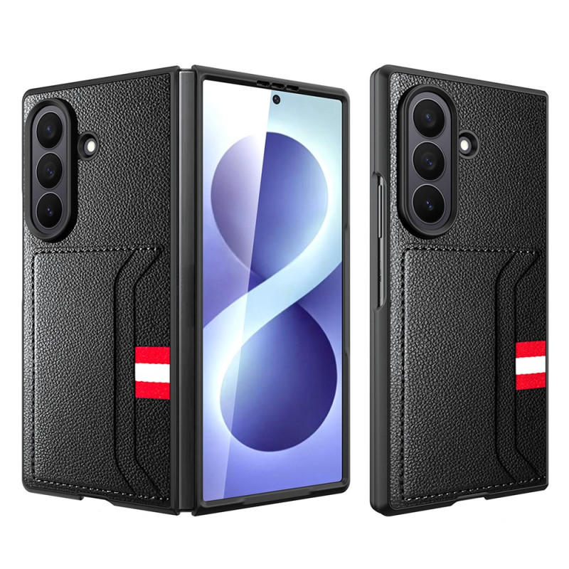 Funda para Samsung Galaxy Z Fold 8 Ultra con tarjetero, diseño Litchi