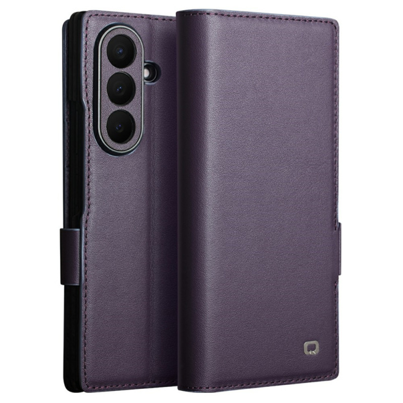 Funda tipo flip para Samsung Galaxy Z Fold 8 Ultra de piel de QIALINO