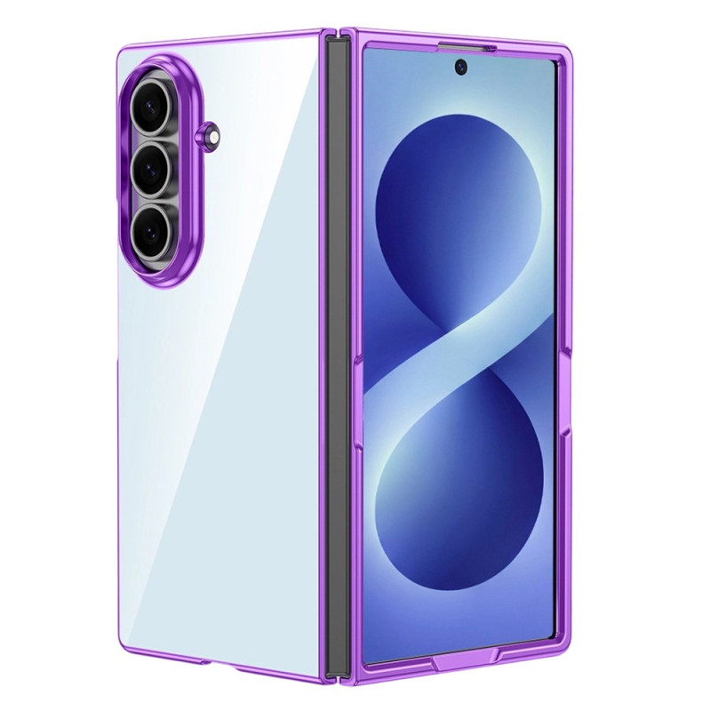 Funda transparente para Samsung Galaxy Z Flip 8 con bordes de color