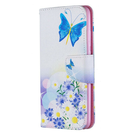 Funda Huawei P Smart Plus 2019 Mariposas y flores pintadas