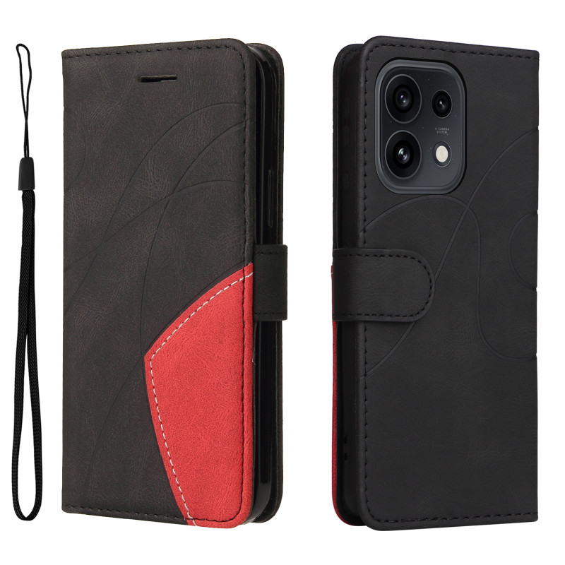 Funda bicolor con diseño ondulado para Oppo Reno 16 5G / 16 Pro 5G
