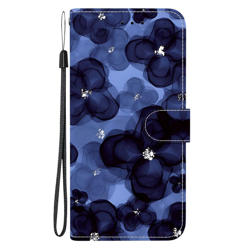 Funda para Oppo Reno 16 5G / 16 Pro 5G con diseño de flores en azul tinta