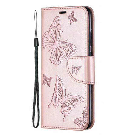 Funda Huawei P Smart Plus 2019 Mariposas en vuelo con colgante