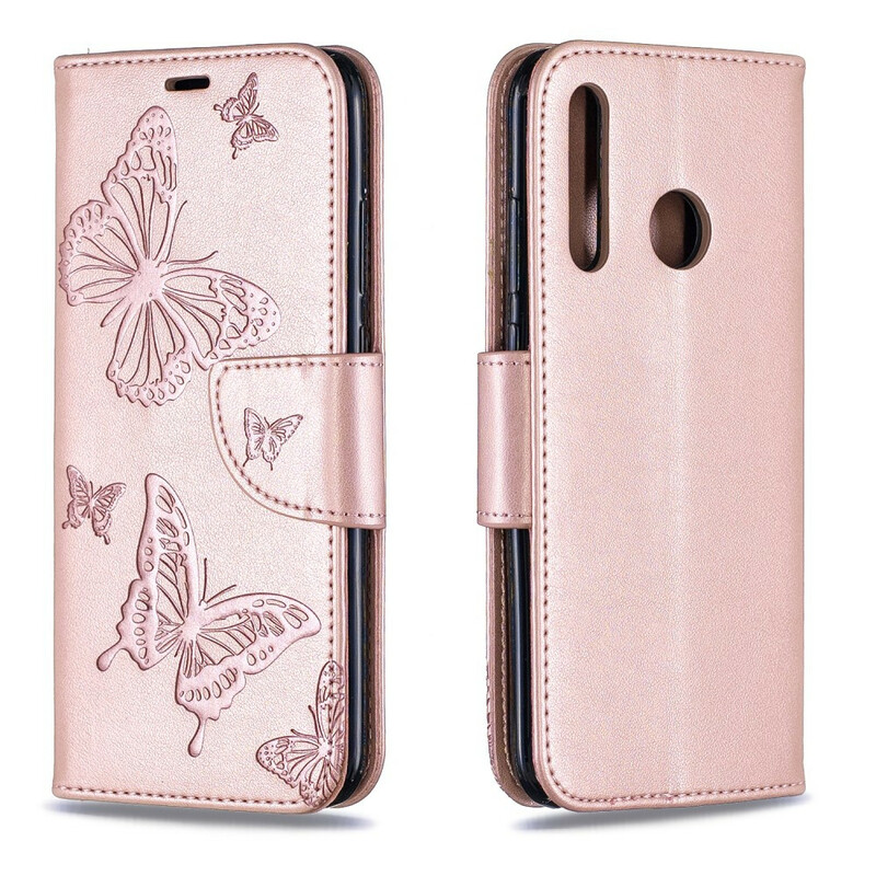 Funda Huawei P Smart Plus 2019 Mariposas en vuelo con colgante