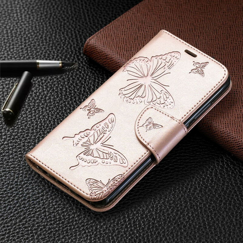 Funda Huawei P Smart Plus 2019 Mariposas en vuelo con colgante