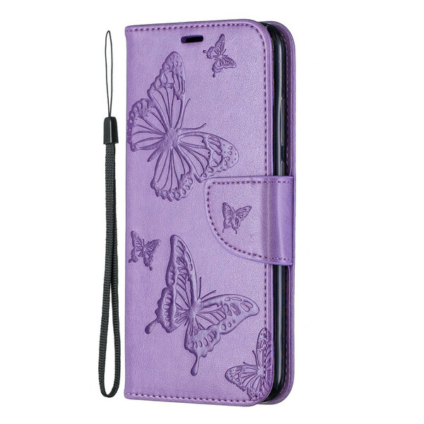 Funda Huawei P Smart Plus 2019 Mariposas en vuelo con colgante