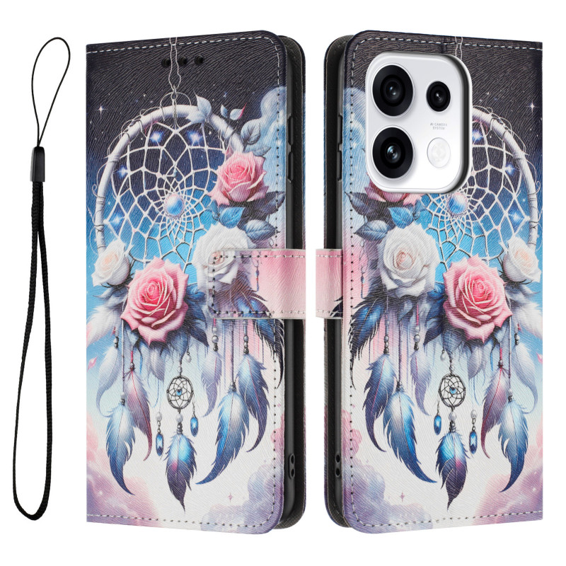 Funda para Oppo Reno 16 F 5G / 16 FS 5G con diseño «Atrapasueños» y rosa
