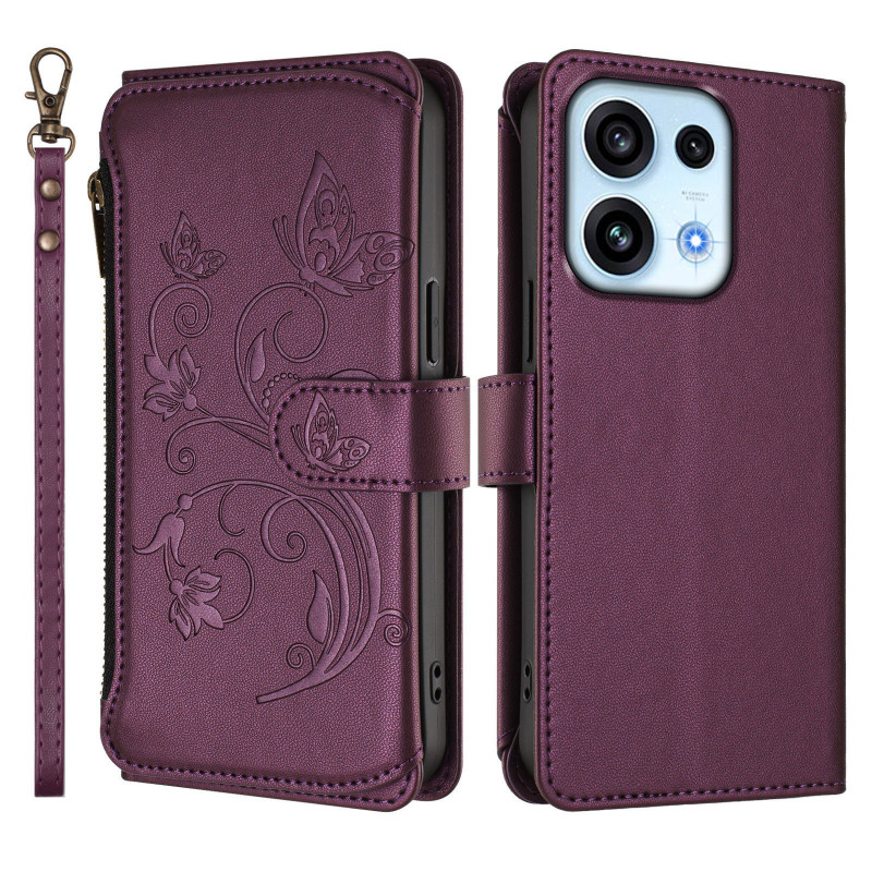 Funda floral con cordón para Oppo Reno 16 F 5G / 16 FS 5G