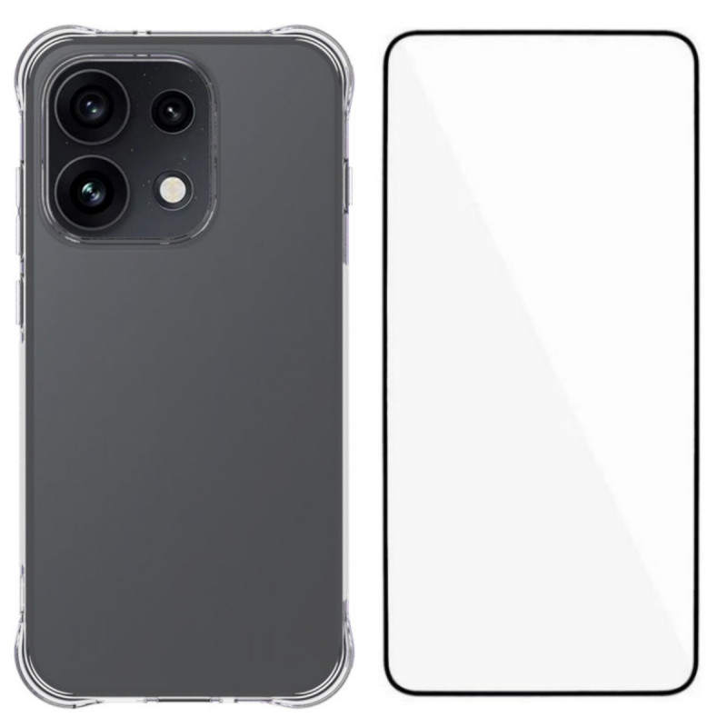 Funda transparente para Oppo Reno 16 5G / 16 Pro 5G con protector de pantalla