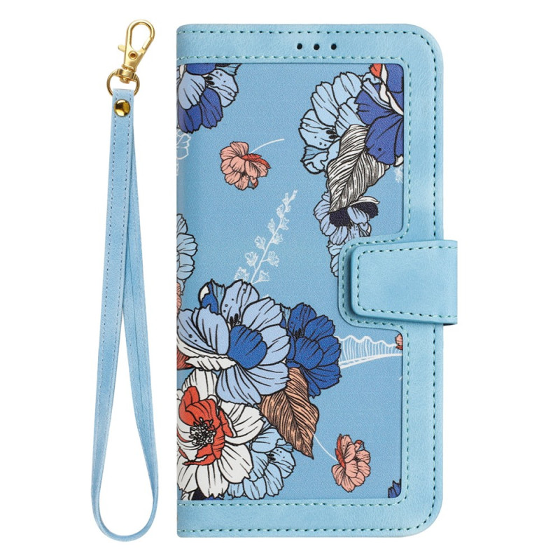 Funda para Oppo Reno 16 F 5G con estampado floral y cordón