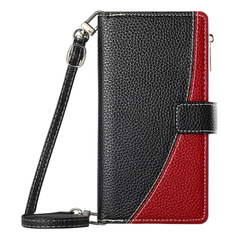 Funda bicolor para Google Pixel 11 Pro / 11 con cordón y colgante para el hombro