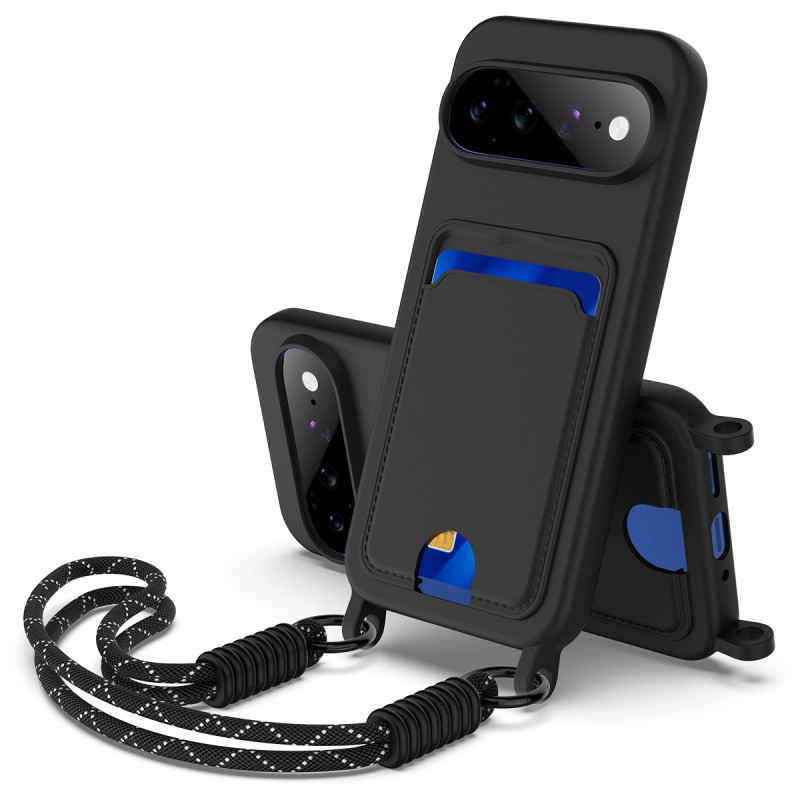 Funda con cordón para Google Pixel 11 con tarjetero