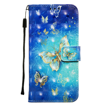 Funda de mariposa dorada para Samsung Galaxy Note 10