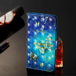 Funda de mariposa dorada para Samsung Galaxy Note 10