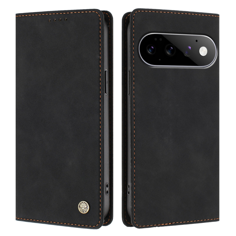 Funda para Google Pixel 11 Pro XL con efecto ante y remache decorativo