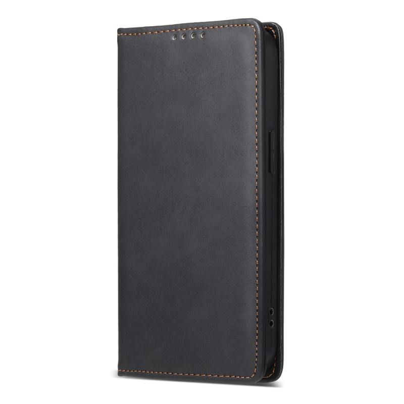 Funda tipo flip para Google Pixel 11 Pro XL con efecto de cuero y costuras
